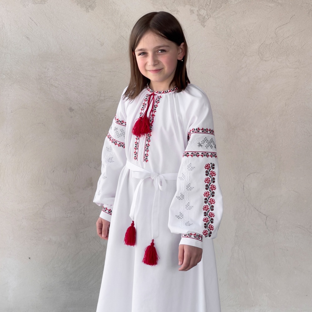 Платье Эдельвика р.122 белый 162-25/09