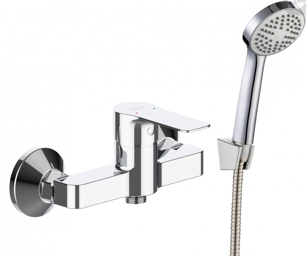 Смеситель для душа RJ INA, с душевым гарнитуром, хром