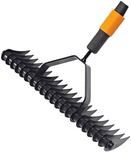 Грабли зубчатые Fiskars 135513 без черенка для уборки и рыхления почвы