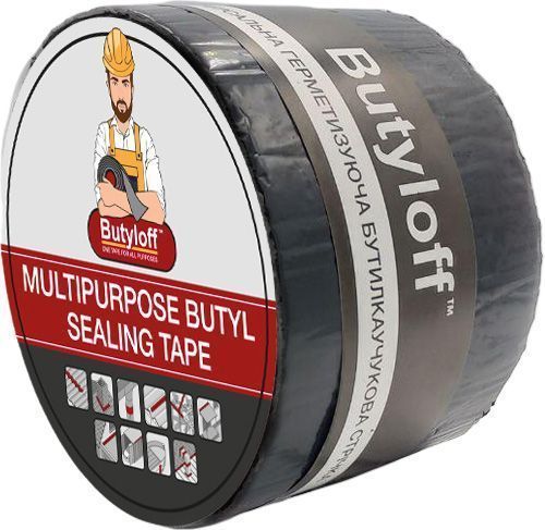 Лента герметизирующая Butyloff кровельная 100 мм x 10 м графитовая