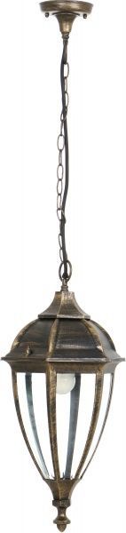 Світильник вуличний підвісний Інтерклас Ліма E27 60 Вт IP44 античне золото 8021Н 