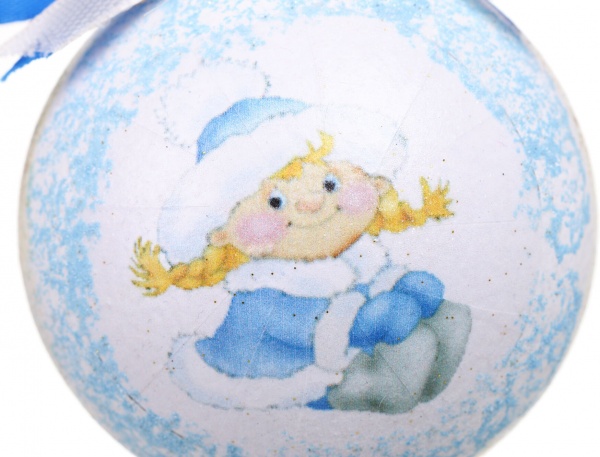 Шар новогодний Декупаж d 80 мм в ассортименте