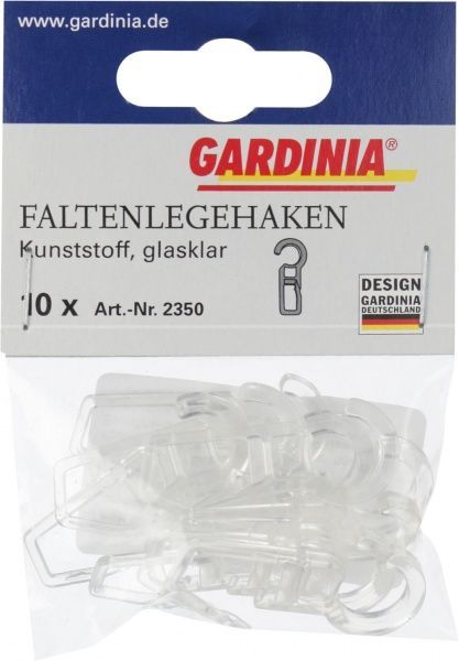 Гачки Gardinia 56 мм набірний прозорий 