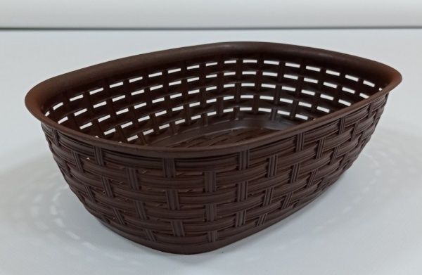 Кошик плетений 25,5x18,5x7,5 см темно-коричневий Plastic's Craft