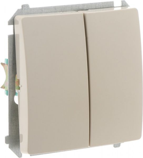 Выключатель двухклавишный Simon Basic без подсветки 10 А 250В кремовый BMW5.01/12