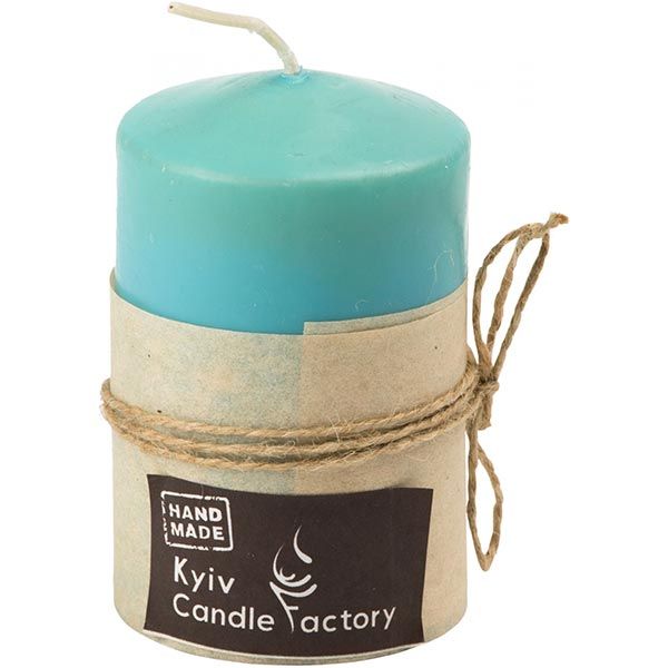Свеча Candle Factory EcoLife голубая 90 мм
