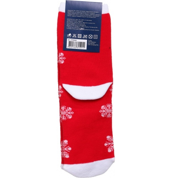 Шкарпетки жіночі Luna зі сніжинками р. 23-25 червоний 
