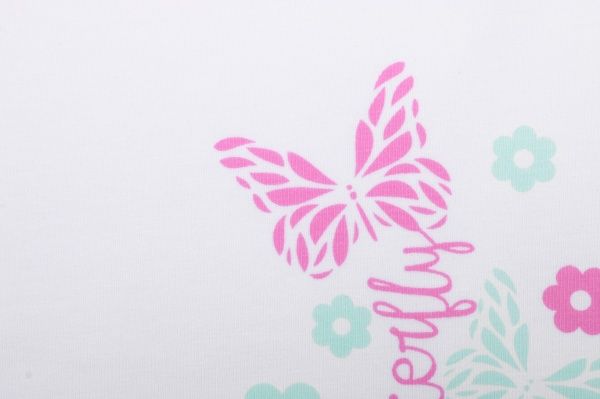 Майка для дівчаток Габбі Батерфляй р.98 білий із принтом 10829 