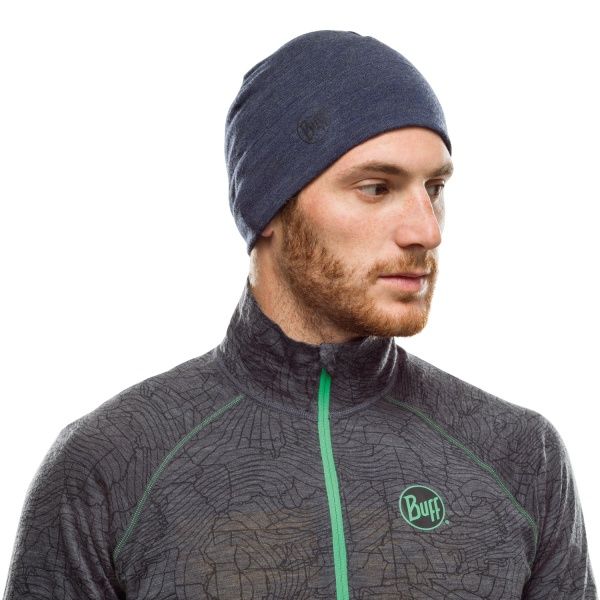 Шапка BUFF MIDWEIGHT_MERINO_WOOL_HAT BU 118007.779.10.00 OS темно-синій