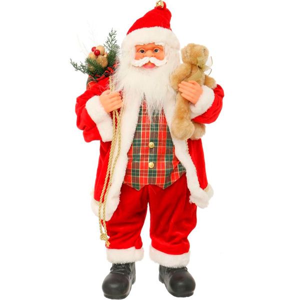 Фигура Дед Мороз S16175В 60 см красно-зеленый