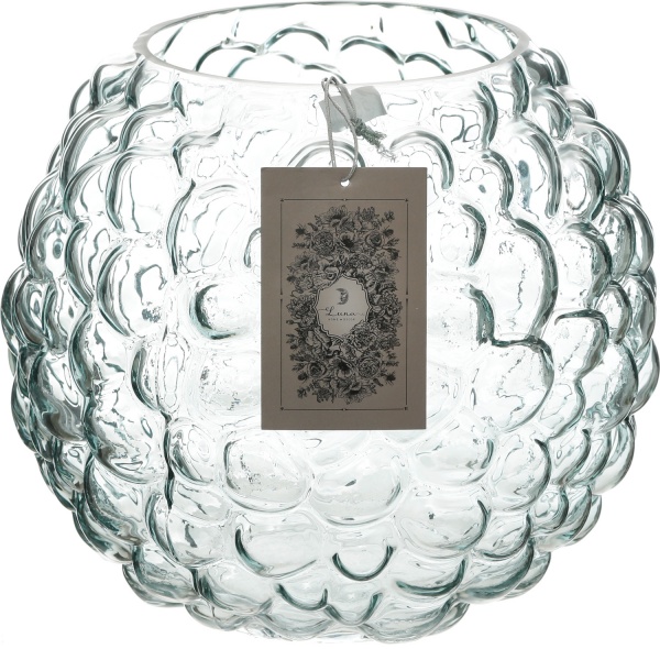 Ваза стеклянная Bubbles 21,8 см прозрачная 