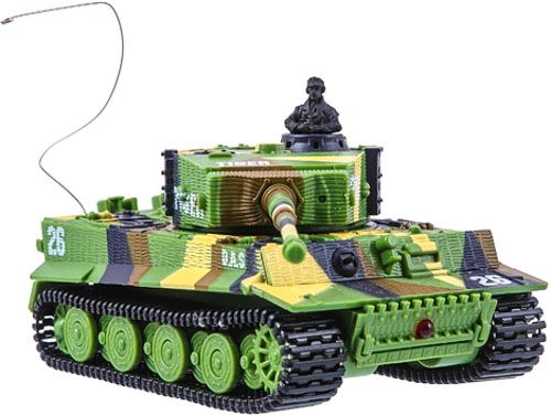 Танк на р/у Great Wall Toys Tiger микро со звуком хаки зеленый 1:72 GWT2117-1