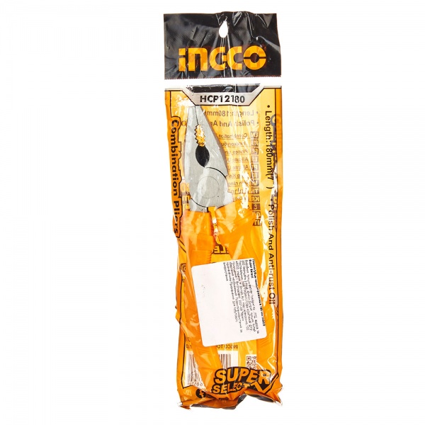 Плоскогубцы INGCO 180 мм Super Select HCP12180