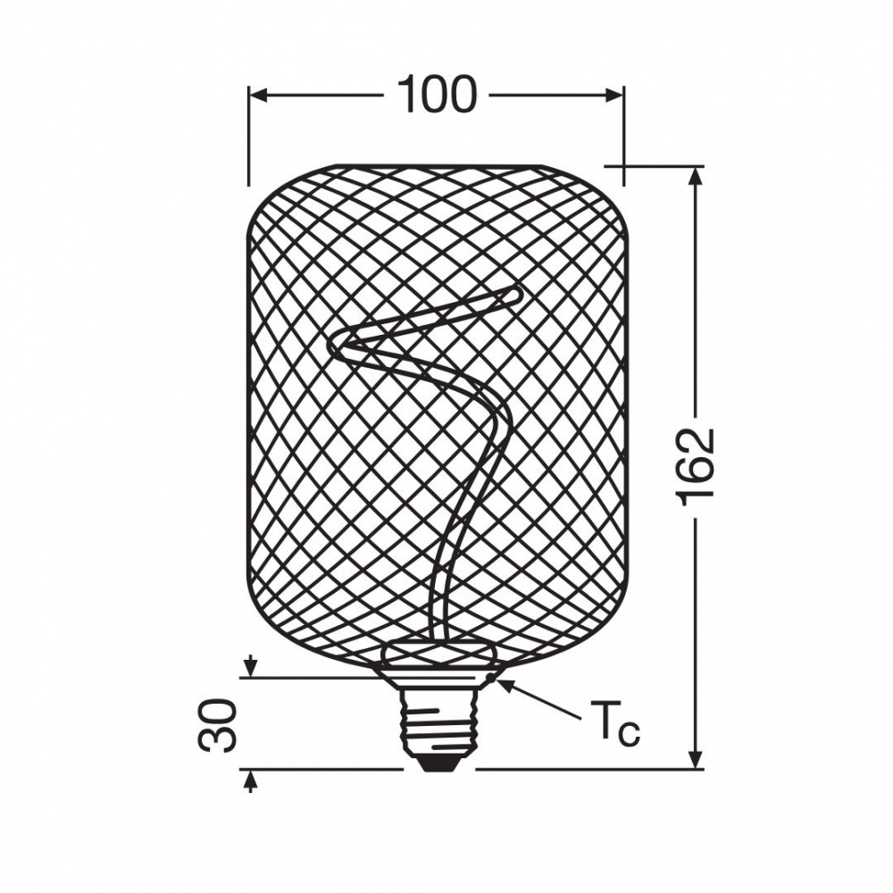 Лампа светодиодная Ledvance OSRAM DECOR SPIRAL FILAMENT SQUARE Gold 3,5 Вт E27 1800 К 220 В прозрачная