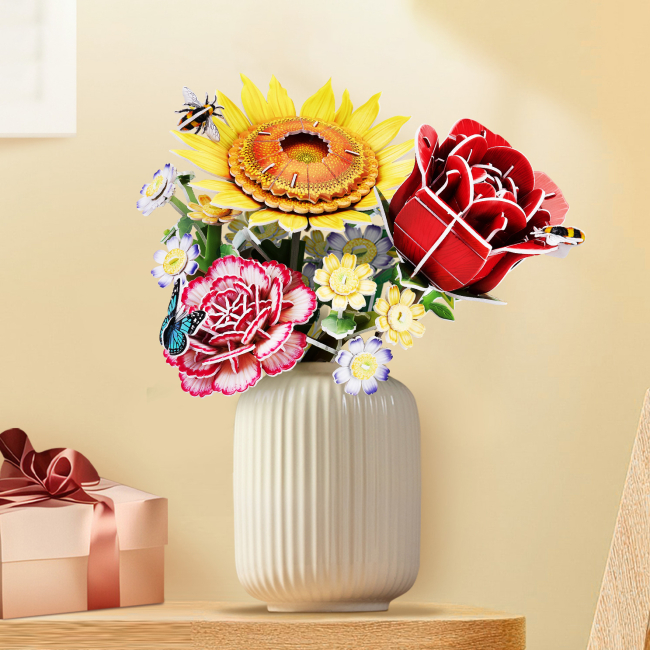 3D-пазл CubicFun Букет квітів Соняшник W3303h