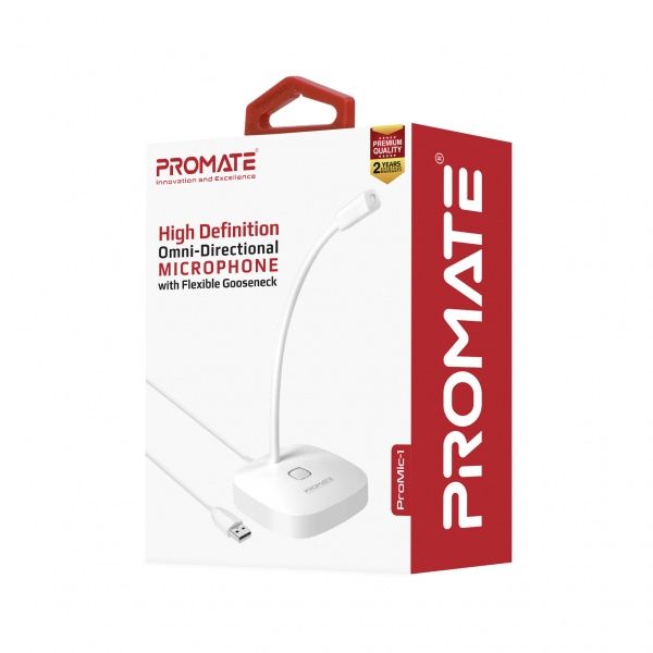 Мікрофон Promate ProMic-1 USB White