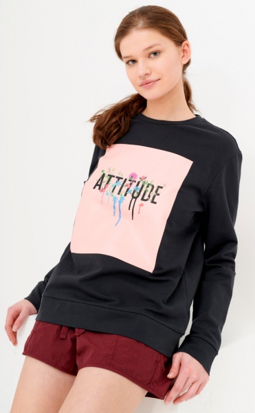 Свитшот Outhorn HOL21-BLD625-23S р. XS темно-серый