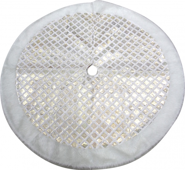 Декорація новорічна SHENZHEN NANSING SCIENCE коврик під ялинку білий 123 см 