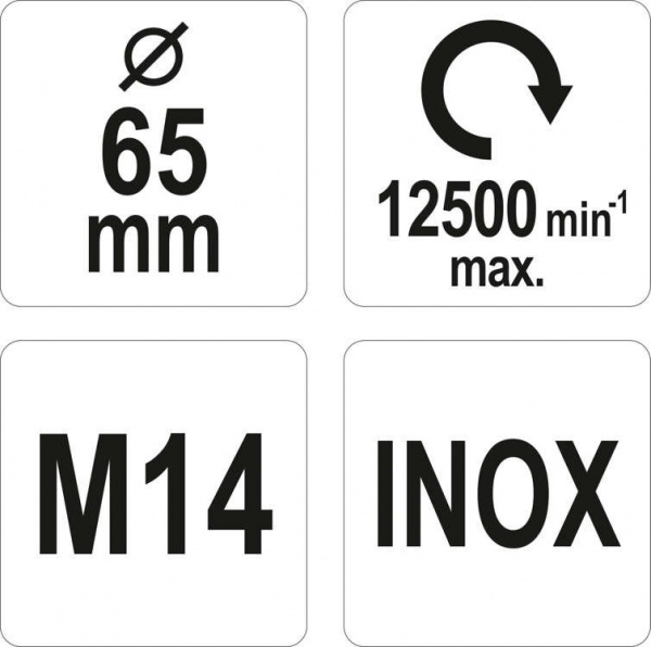 Щітка торцева 65 мм YATO YT-47658