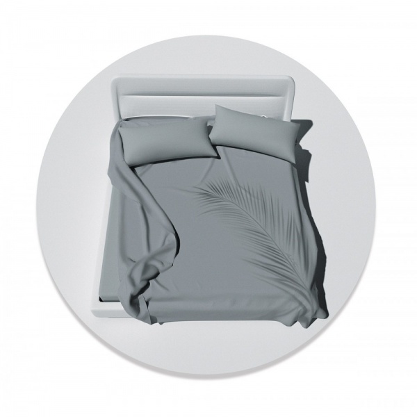 Комплект постельного белья by Andre TAN Утро на Мальдивах евро серо-голубой SoundSleep 
