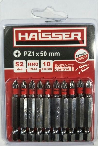 Набір біт Haisser PZ2 х 50 мм 10 шт. 81321