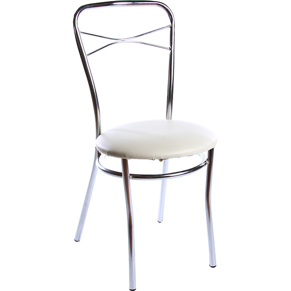 Стілець обідній Новий стиль Castano chrome  V-18 молочний 842х400х400 мм