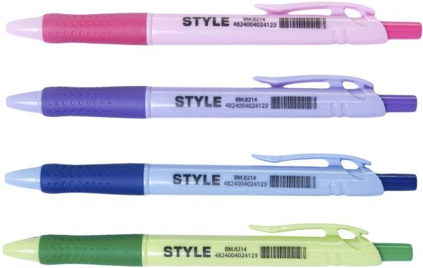 Ручка шариковая Buromax автоматическая STYLE 0.7 мм 