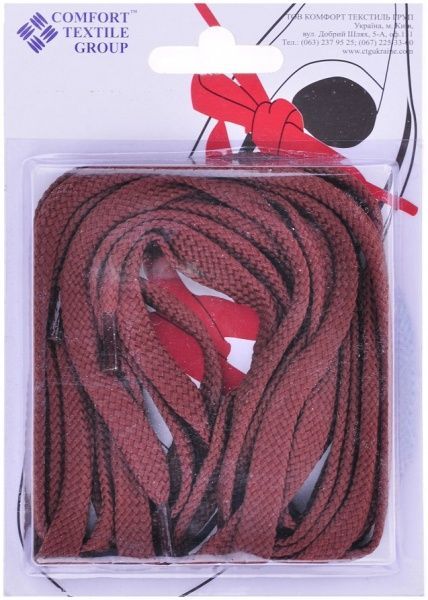 Шнурки Comfort Textile Group плоские коричневый 