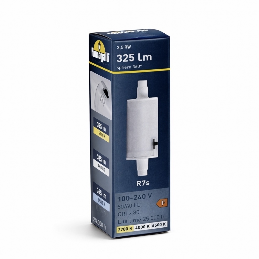 Світильник вуличний настінний FUMAGALLI ABRAM 150 CCT R7S 3,5 Вт IP55 чорний