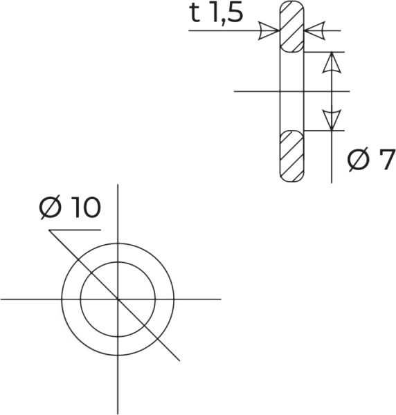 Кольцо штуцерное EPDM 16 мм для обжимного фитинга 6 шт. ИС.130373