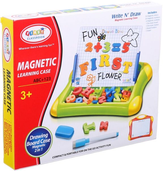 Доска магнитная ABC 2 с набором фигурок желто-красная HM1116A/rd