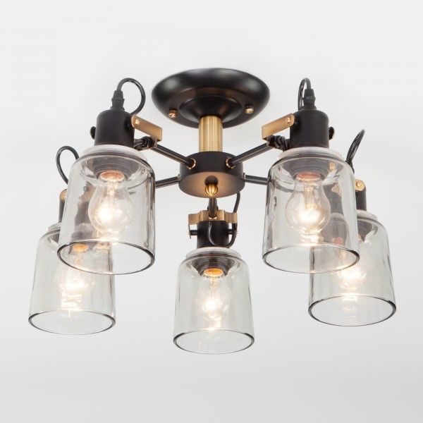 Люстра стельова Strotskis Astor 70111/5 5x60 Вт E27 чорний 