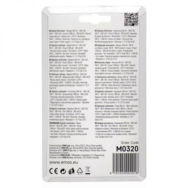 Мультиметр Emos M0320