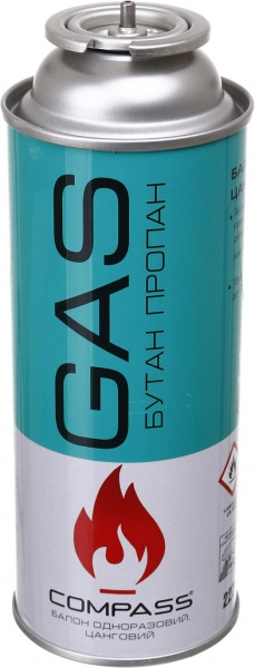 Набор баллонов газовых Compass 220 г с цанговым соединением 3 + 1 = 3 