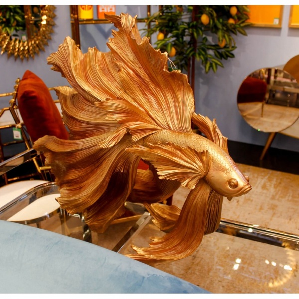 Статуетка Betta Fish Gold 57x63x34 см KARE Design
