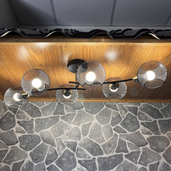 Люстра потолочная Blitz 6x60 Вт E27 черный 8256-46 