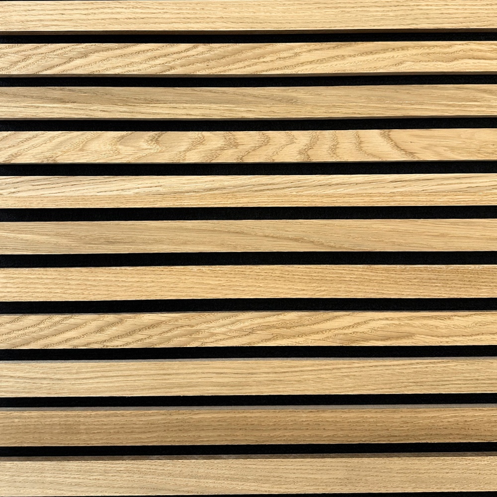 Рейкова панель акустична ПлиТТоргСервіс 17х600х2750 мм дуб 1,65 м.кв.