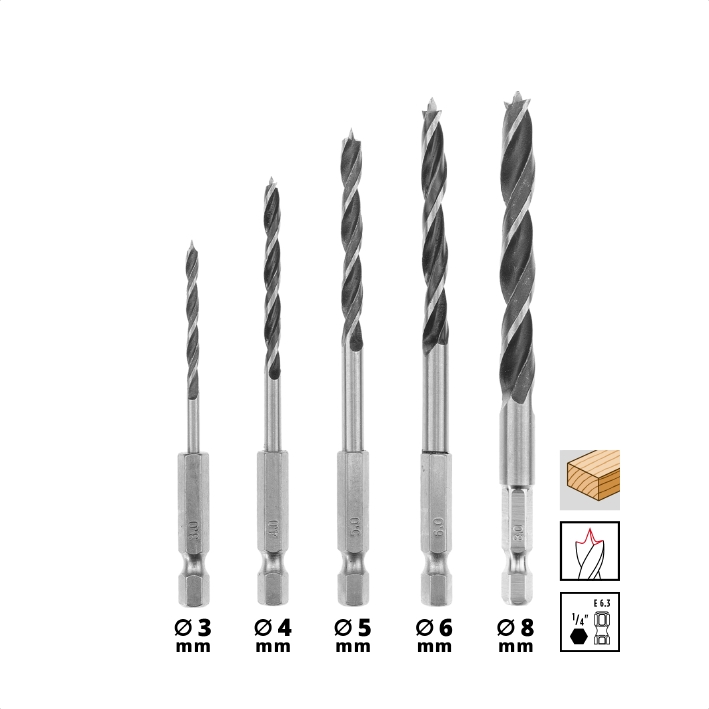 Набор сверл универсальных Einhell металл/дерево/бетон M-CASE 16 шт. 108953