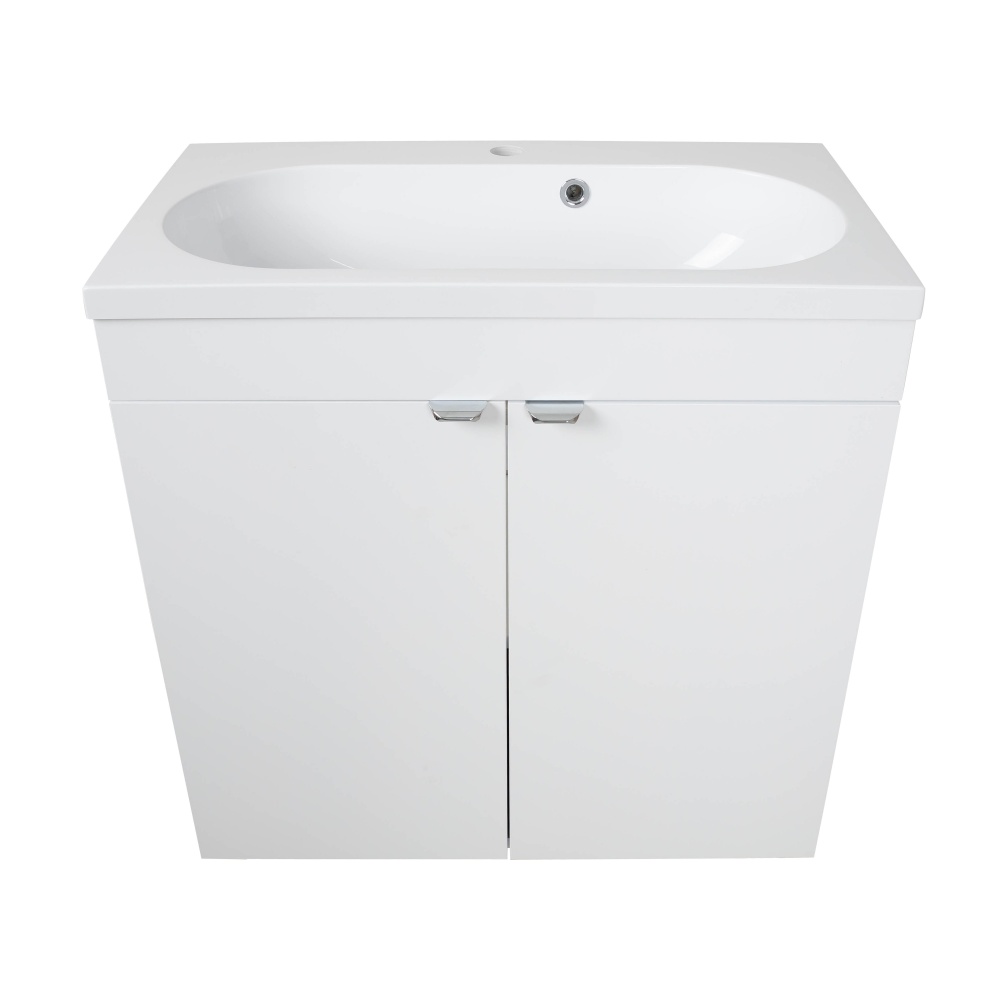 Тумба RIO (білий мат) з умивальником Status 70 см