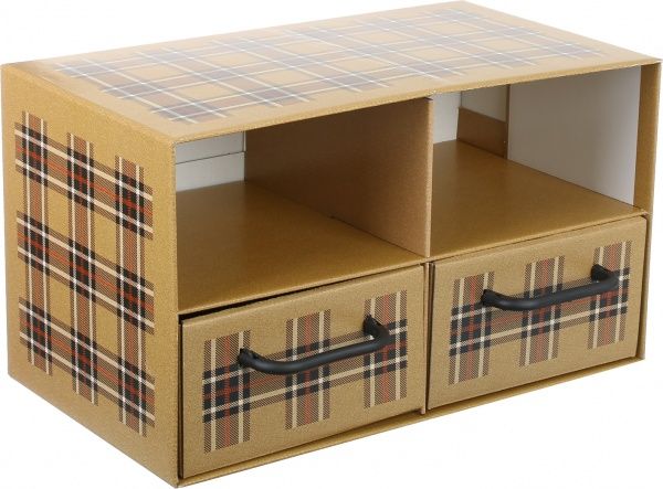 Комод картонний Miss Space Клітинка 4 відділення бежевий