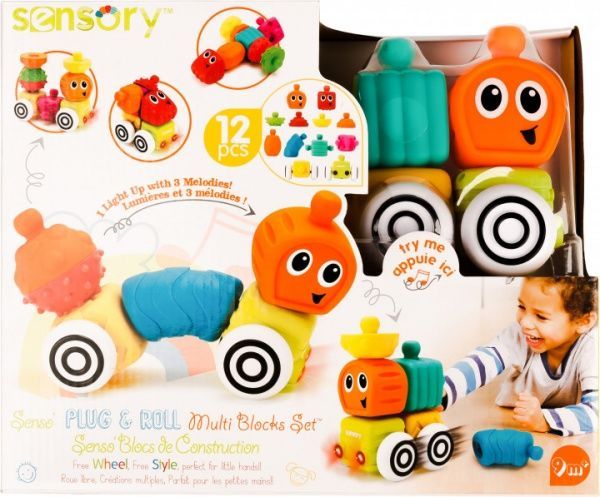 Конструктор Sensory с текстурных блоков 12 деталей