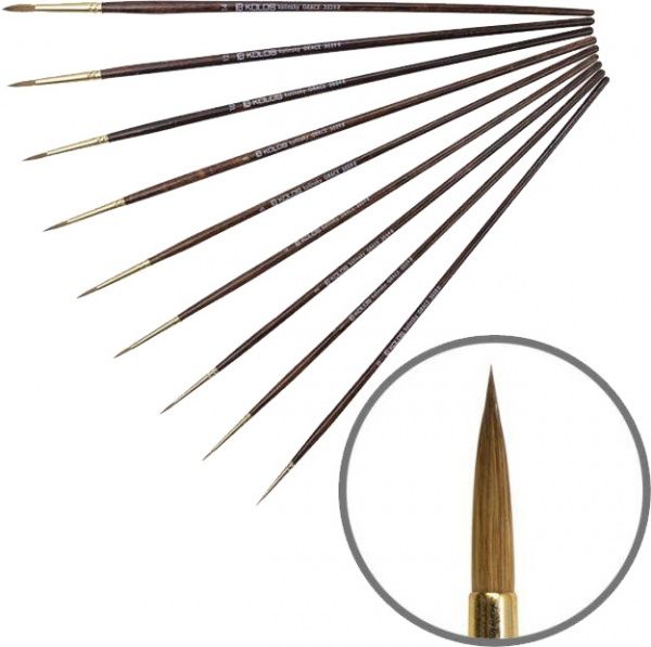 Кисточка круглая Grace 3039R № 0 Kolos 