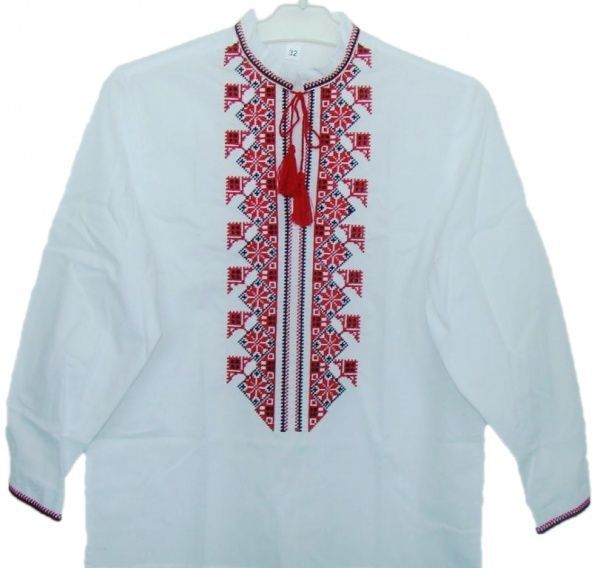 Вышиванка Эдельвика 178-17/09 р.152 белый с красным 