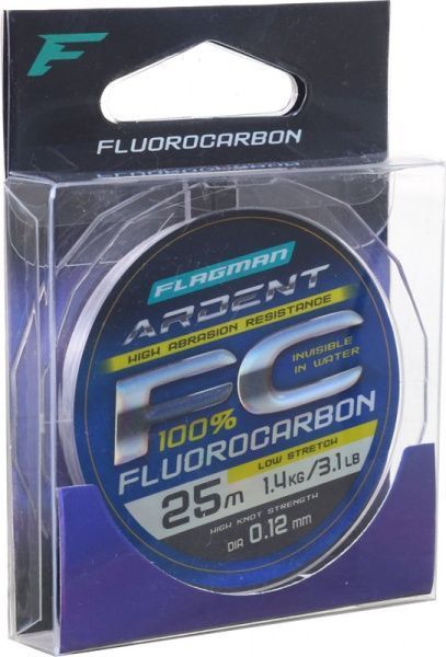 Леска Flagman Ardent Fluorocarbon 25м 0,12мм 1,4кг