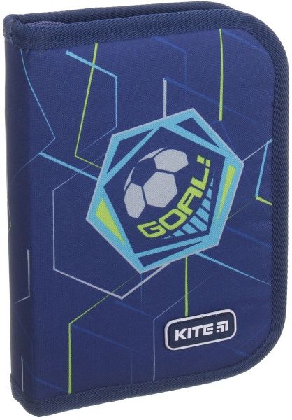 Пенал шкільний без наповнення K19-622-16 GOAL KITE синій
