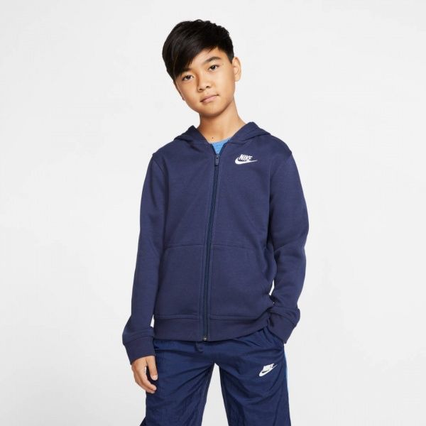 Джемпер Nike B NSW HOODIE FZ CLUB BV3699-410 р. XL темно-синій