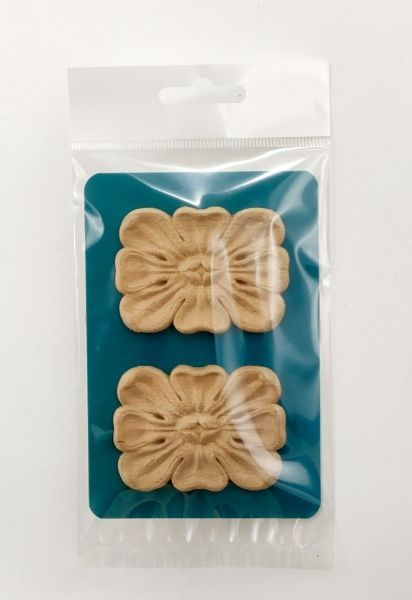 Декоративная панель деревянная розетка 2 шт. RZ.18.60 45х60x4 мм 