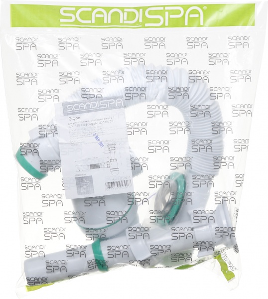 Сифон для умывальника ScandiSPA + гофротруба 40х40 SТ18080043