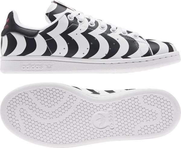 Кроссовки Adidas STAN SMITH W H05757 р.40 2/3 UK 7 25 см черно-белый