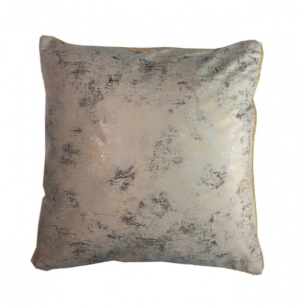 Подушка декоративна велюр 45x45 см бежевий із принтом La Nuit 